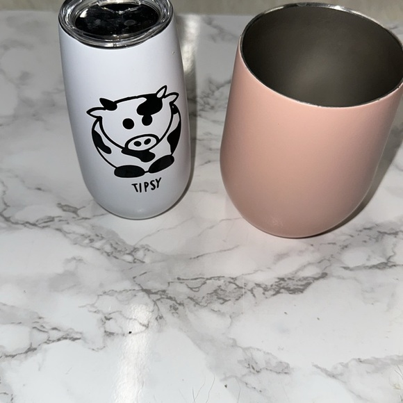 Tumbler Set - White and Pink - Picture 2 of 6